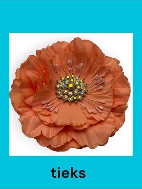 Tieks Coral Flower Sparkling Center